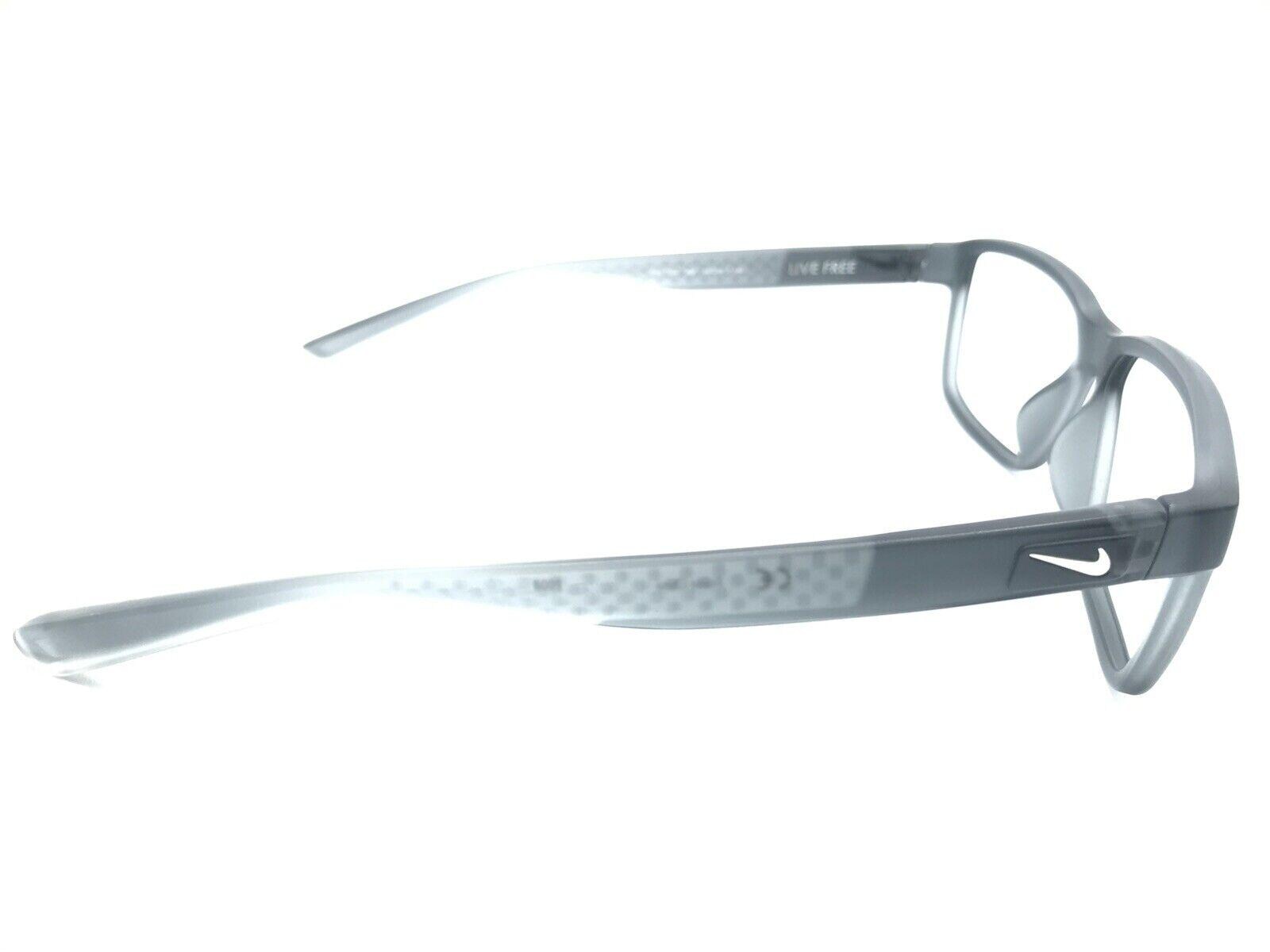 NIKE 7092 068 TRANSPARENT GREY EYEGLASSES SUNGLASSES FRAMES 55-14-140 Nike 7092 068 Matte Smoke Gray Eyeglasses Frames 55-14 140  main image 3