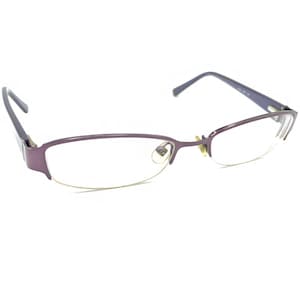 May include: Purple metal frame eyeglasses with clear lenses.