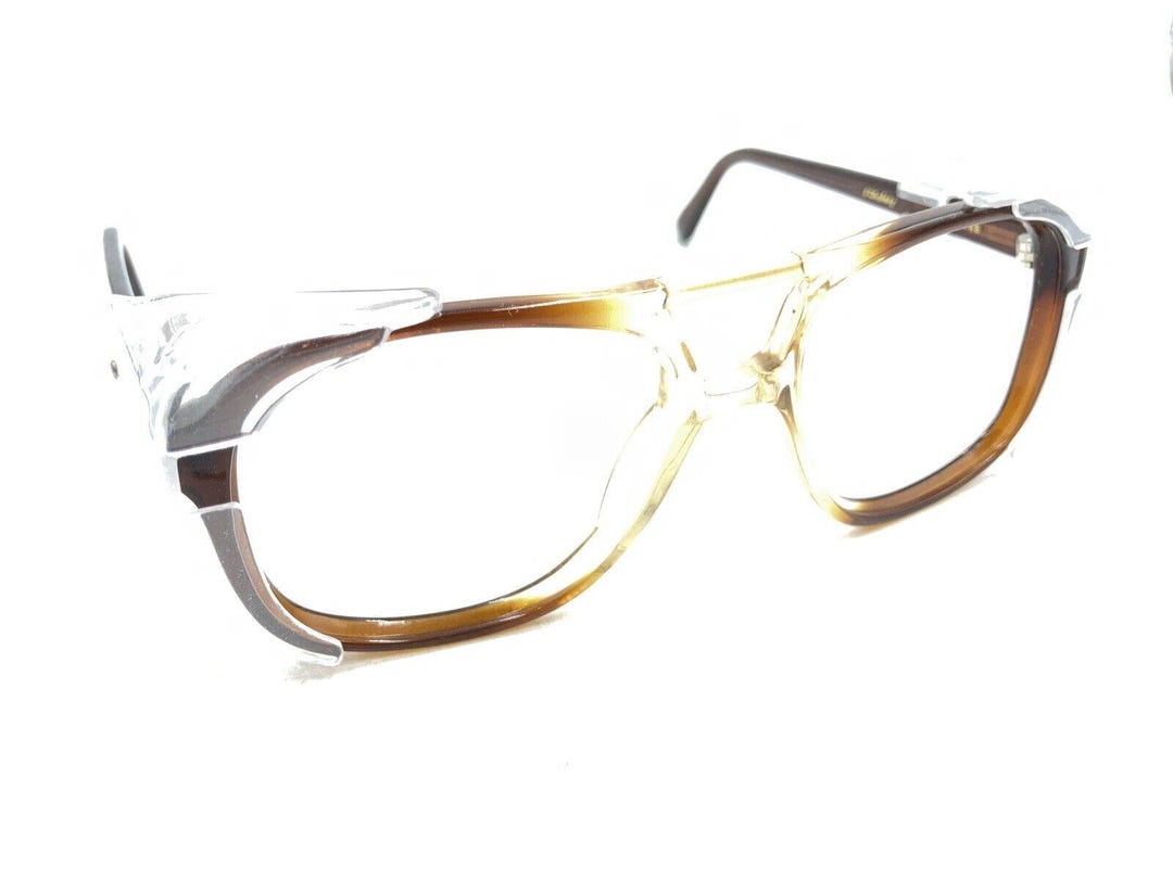 小物 AMERICAN OPTICAL AO SAFETY brown American Optical AO Safety Vintage Brown Eyeglasses Frames