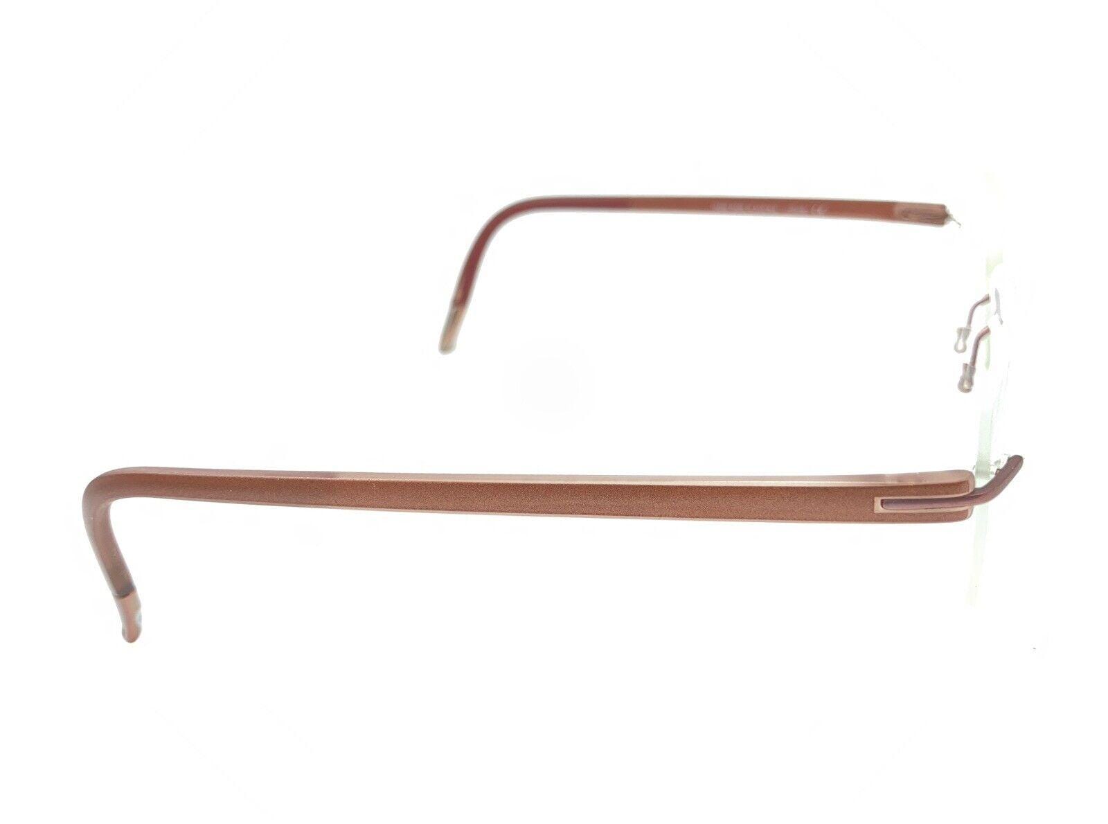 Silhouette 5379 40 6055 Titanium Maroon Rimless Eyeglasses  display picture 2