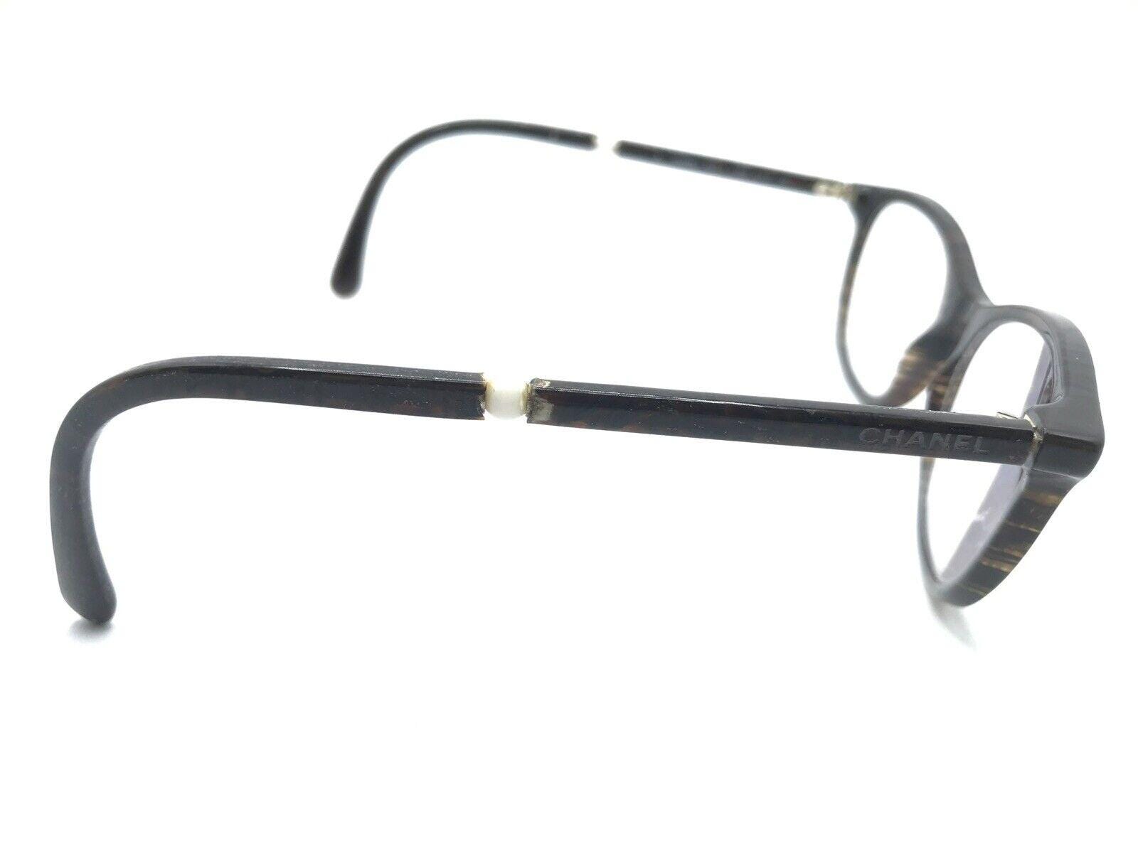 Chanel 3377-H C.1635 Brown Glitter Pearl Eyeglasses Frames 51-17