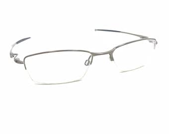 Oakley Transistor 22-149 Brushed Chrome Half Rim Eyeglasses Frames 51-18 135