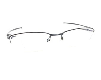 Oakley Transistor 22-215 Polished Black Half Rim Eyeglasses Frames 54-18 135 Men