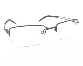 Monturas de gafas Oakley Frag OX5045-0151 de media montura en negro pulido, 51-19, 140