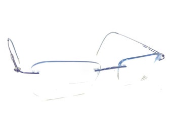 Silhouette 7534 40 6080 Montures de lunettes sans monture titane bleu foncé 19 145