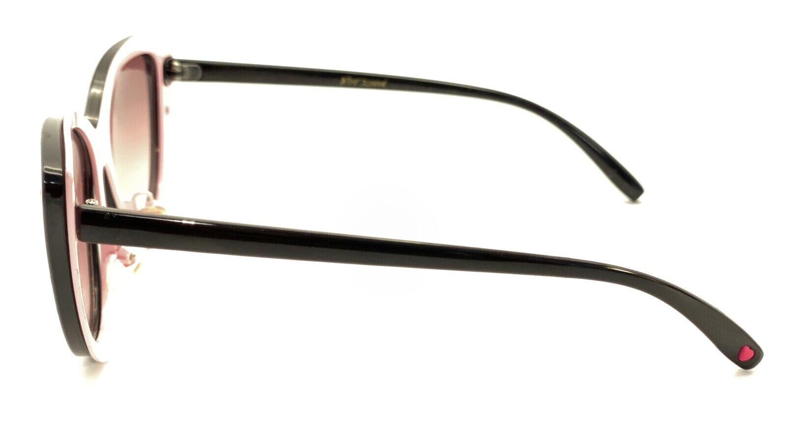 Betsey Johnson Black Pink Heart Oversized Sunglasses Frames 