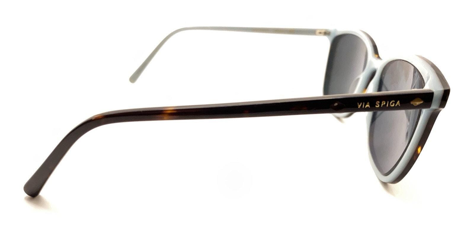 Via Spiga 350-S 550 Brown Tortoise Blue Square Sunglasses 