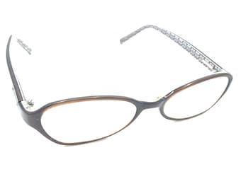 Coach Darcy 524 Brown Light Blue Oval Eyeglasses Frames 49-17 135 Women Designer