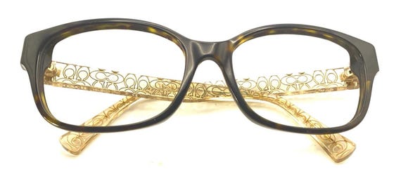 Coach Tan Brown Rectangular Eyeglasses Frames Des… - image 11