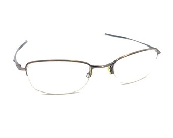 Oakley Jackknife 6.0 Toast Brown Half Rim Eyeglasses Frames 51-20 138 Designer