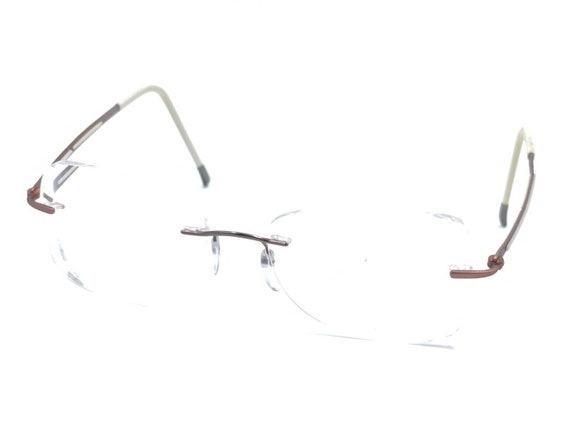 Silhouette 5263 40 6063 Brown Rimless Eyeglasses … - image 8