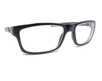 Monturas de gafas rectangulares negras Oakley Currency de diseñador retro para hombre y mujer