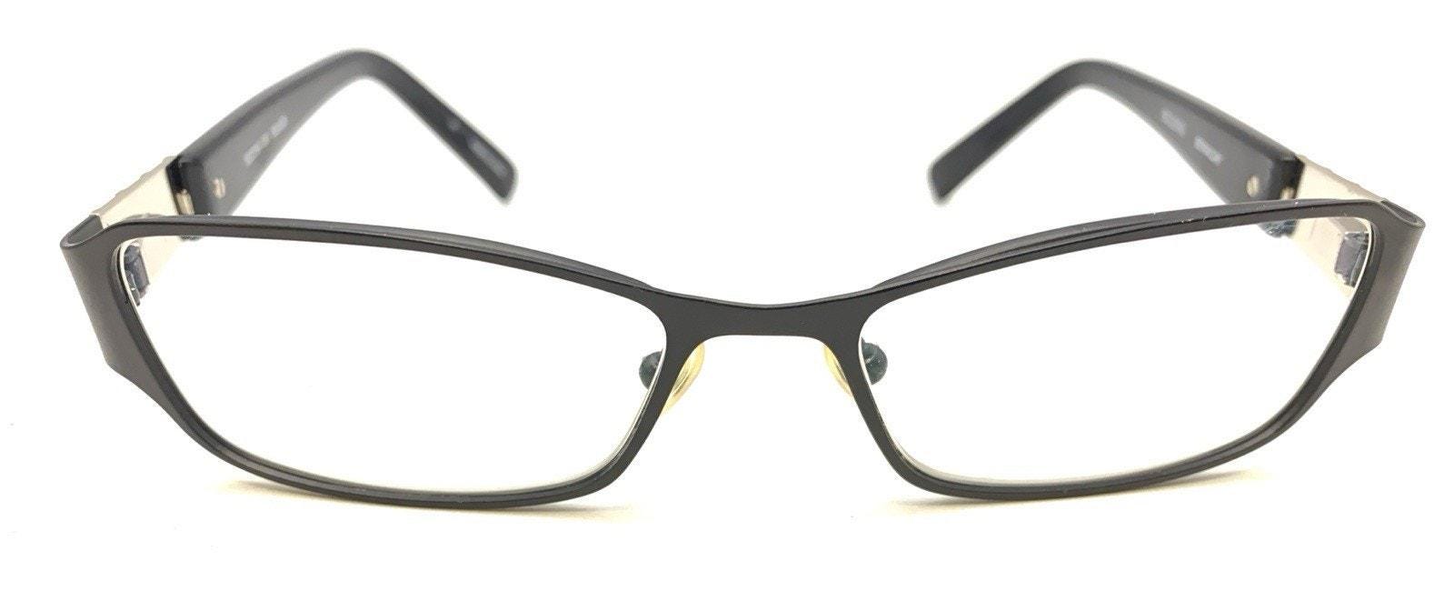 Bulova Boracay Eyeglasses Black Studded 52-16-135 Frames Only Bulova Boracay Black Silver Rectangle Eyeglasses Frames 52  main image 2