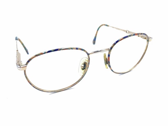 Gucci Vintage Antique Gold Round Eyeglasses Frame… - image 1