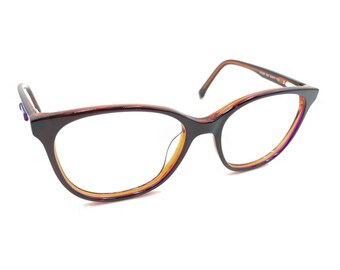 Jonathan Cate Eyeglasses Frames 51-17-140 PURPLE/BLACK H6495  display picture 2