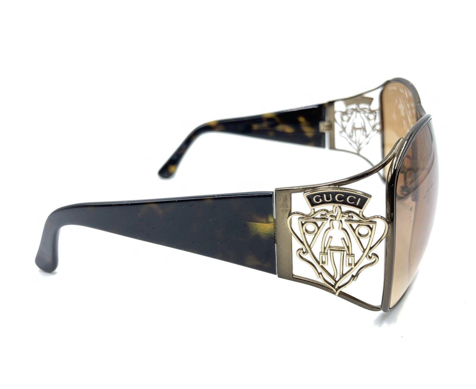 Gucci GG 2827/S 1JZVC Brown Square Oversize Sunglasses  display picture 2