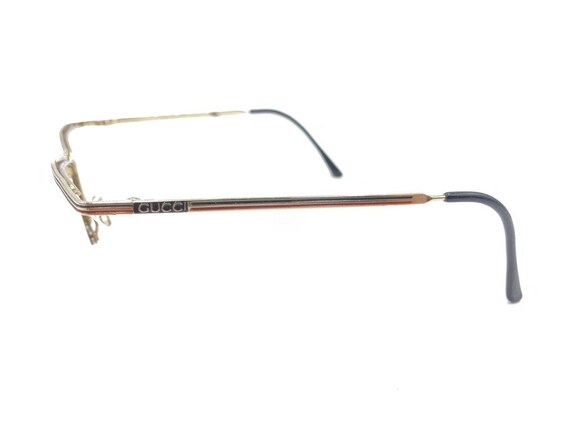 Gucci Vintage GG 2241 77P Gold Half Rim Eyeglasse… - image 7