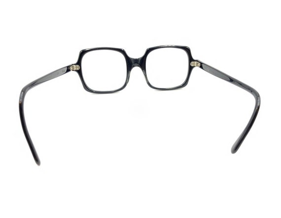 Vintage Black Square Eyeglasses Frames 135 USA De… - image 5