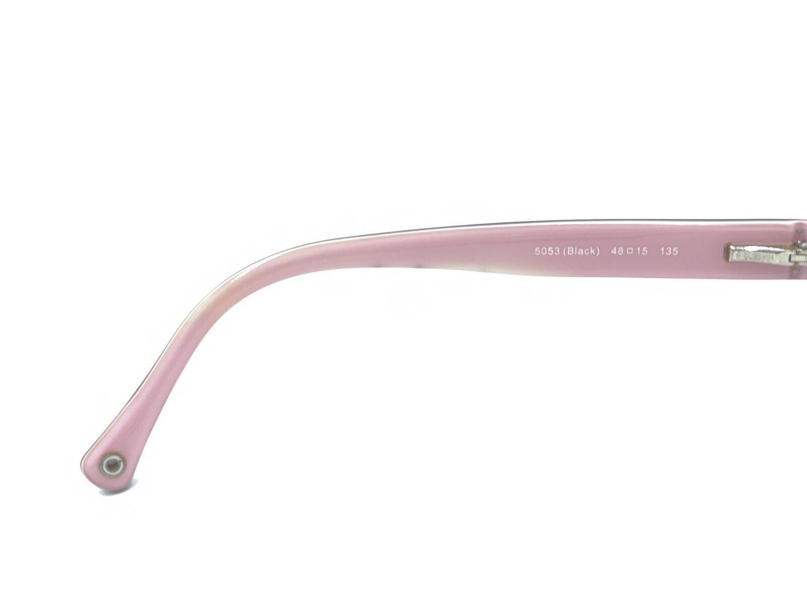 Coach HC6001 Sm Emily 5053 Black Pink Rectangle Eyeglasses 50-15 135 New Coach 5053 Shiny Black Pink HC 6001 Emily Eyeglasses Frames  main image 3