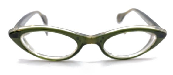 Baba-Loo F3 Vintage Green Cat Eye Eyeglasses Frames 42-18 125 Youth Girls View 2