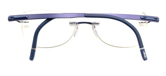 Silhouette 5555 70 4540 Titanium Blue Rimless Eyeglasses  display picture 3