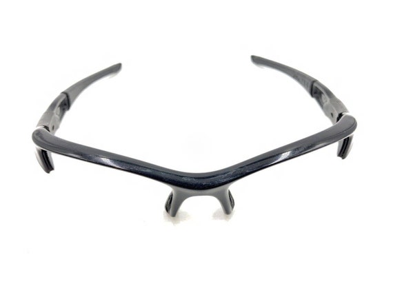 Oakley Flak Black Half Rim Wrap Sunglasses Frames… - image 2