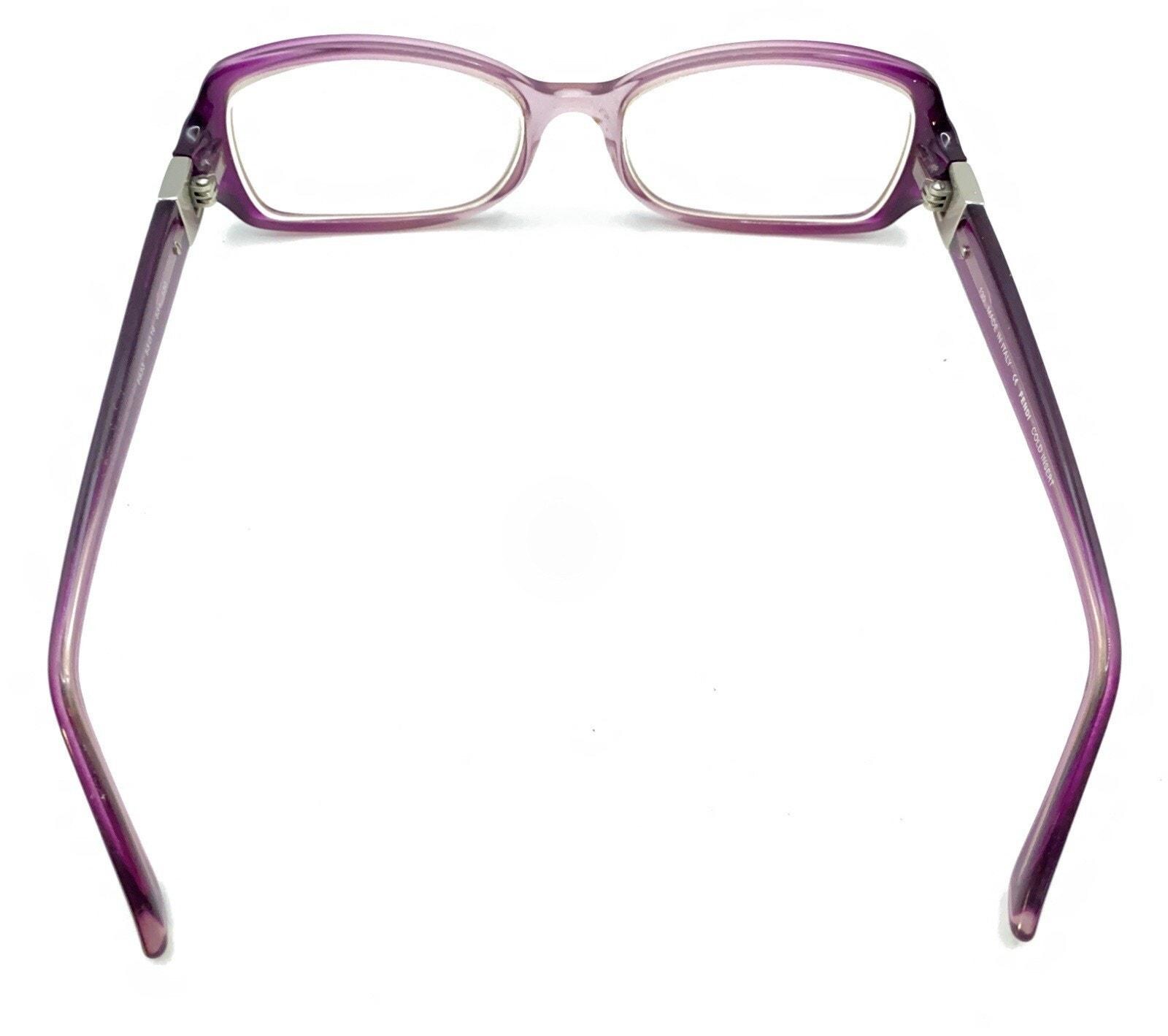 Fendi F833 Purple Cold Insert Rectangle Eyeglasses Frames 53  display picture 3