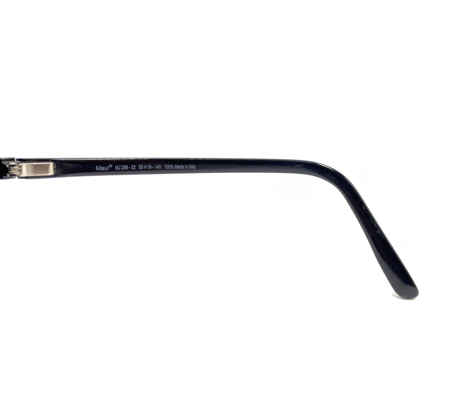 Maui Jim Wanderer MJ 289-02 Black Aviator Sunglasses Gray Lens 58