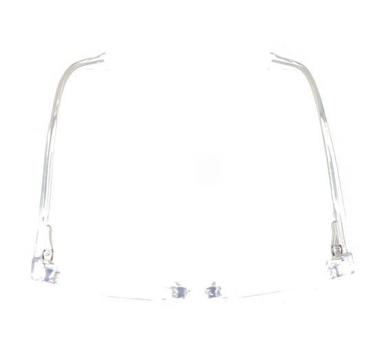 Crystal Clear Transparent Rectangle Eyeglasses Fr… - image 3