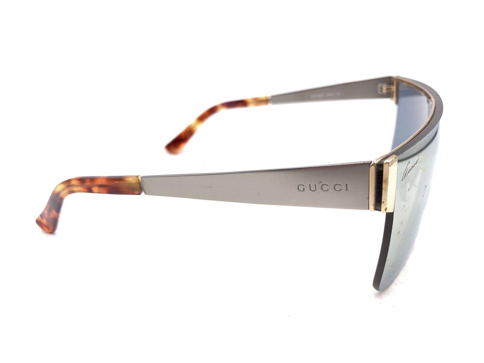 Gucci Rimless Mirrored Shield 4265/S Sunglasses Copper Gold Buy Gucci GG 4265/S NIP0J Gold Gray Brown Half Rim Wrap  main image 2