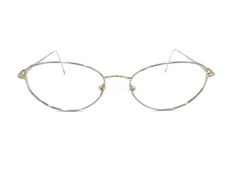 Safilo Elasta 4711 Y79 Gold Metal Oval Eyeglasses Frames 135 Italy Designer image 6