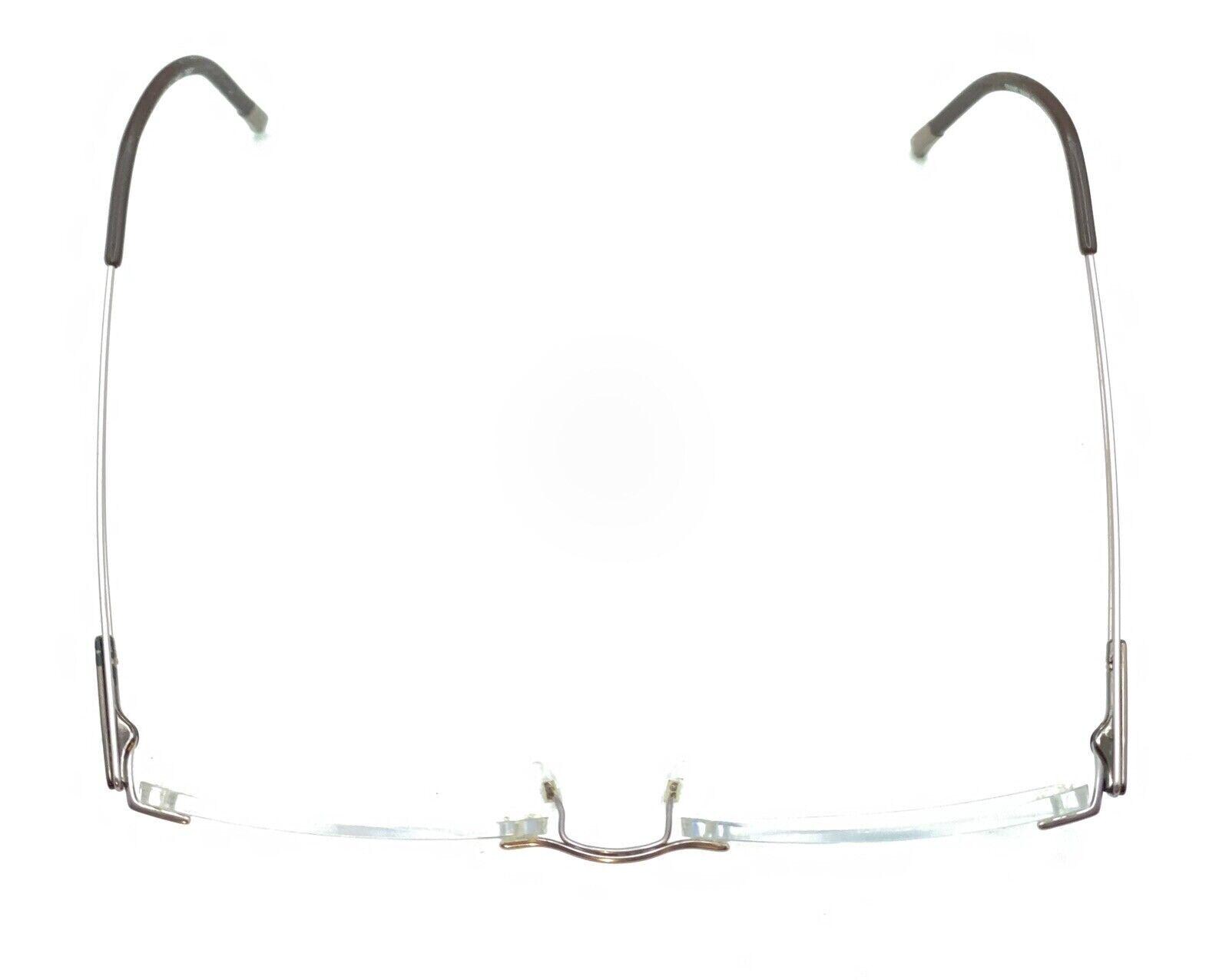 Silhouette 6738 40 6056 7661 Titanium Brown Rimless Eyeglasses Frames 52-17 140 Silhouette Eyeglasses 6781 40 6054 Titan Brown Rimless Frame  main image 4