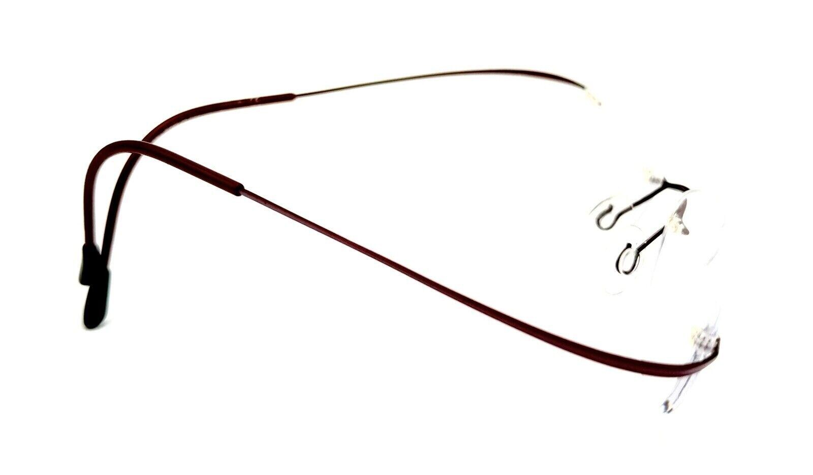Silhouette 6574 40 6084 Titanium Red Pink Rimless Eyeglasses 