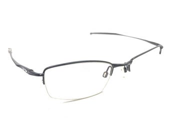 Monturas de gafas de media montura de metal negro pulido Oakley Jackknife 4.0 51-19 138