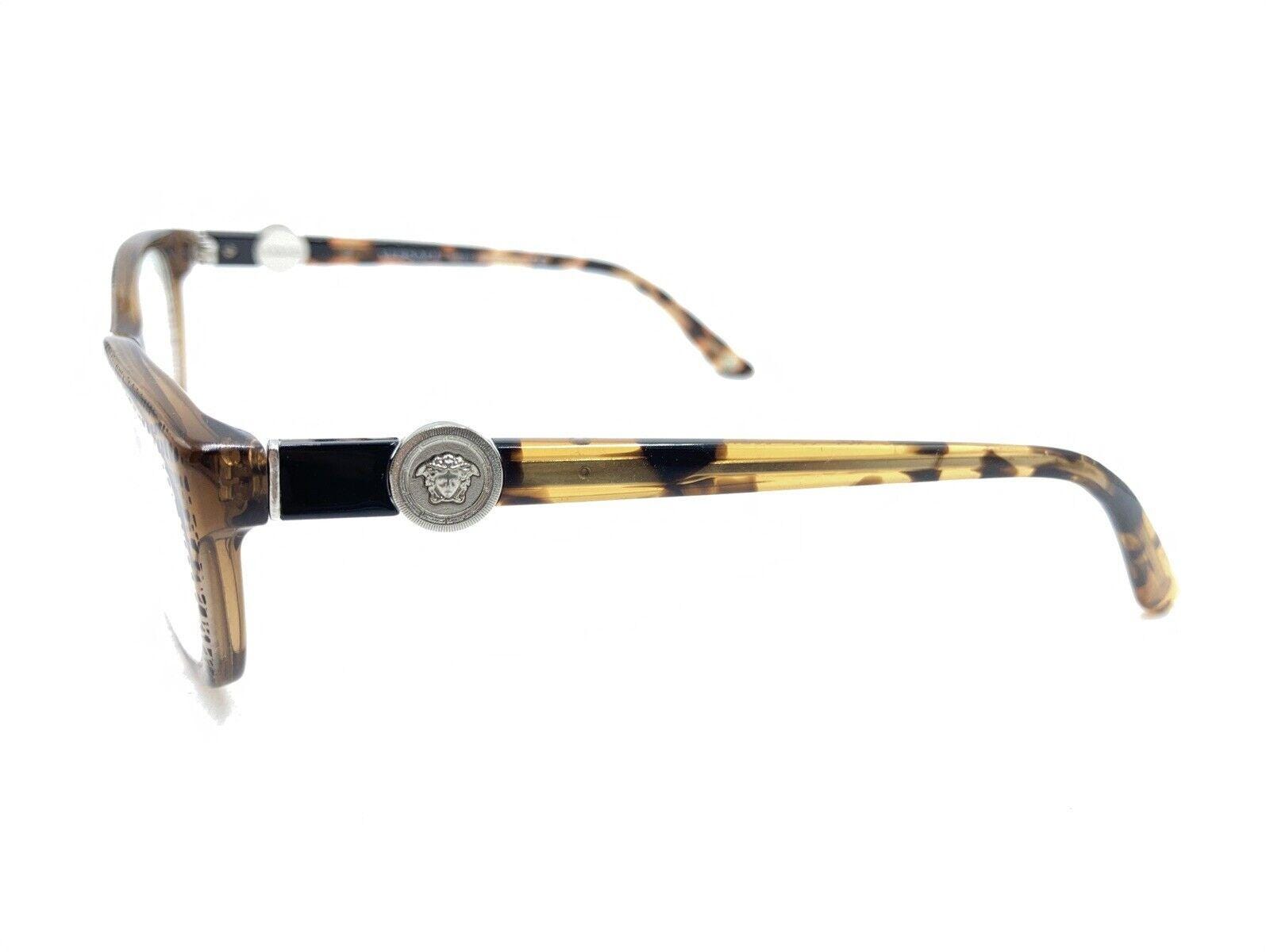 Versace Mod 3164‎ 991 Brown Tortoise Cat Eye Eyeglasses Women Made Italy FRAMES Versace MOD. 3164 991 Brown Black Cat Eye Eyeglasses Frames  main image 2