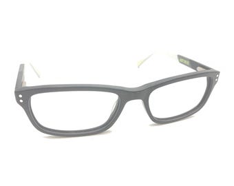 Nike 7237 002 Matte Black Gray Rectangle Eyeglasses Frames 52-17 140 Men Women