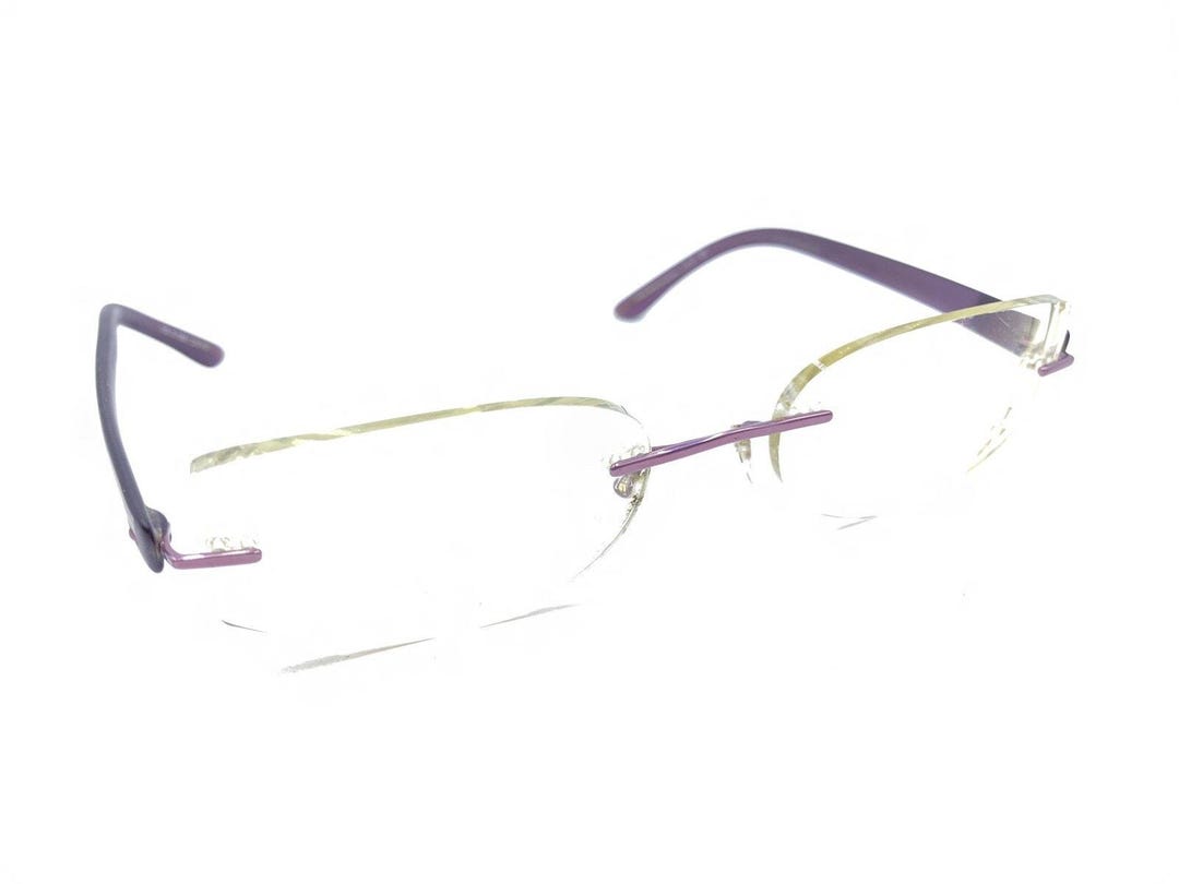 Silhouette 7608 40 6056 Titanium Purple Rimless Eyeglasses  display picture 2