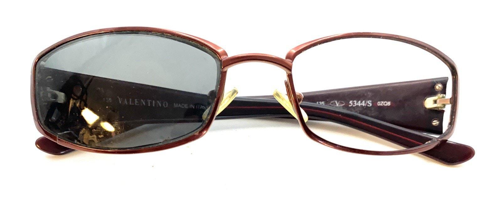 Valentino 5344/S 0ZQ7 Gloss Black Sunglasses FRAME ONLY Italy 56-17-135 Valentino V 5344/S 0ZQ8 Brown Rectangle Sunglasses Frames 56  main image 3