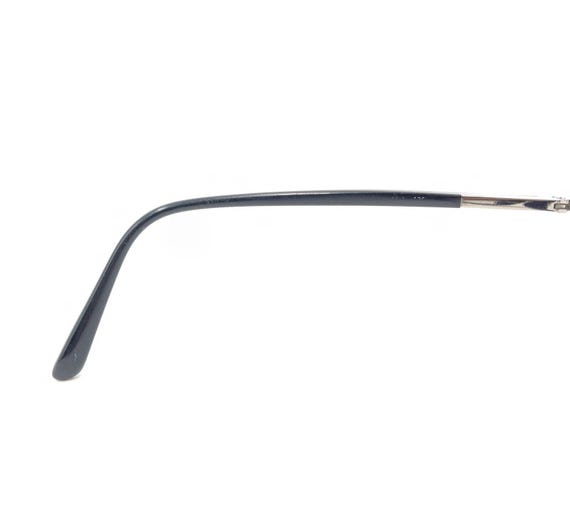 Prada Black Silver Rectangle Eyeglasses Frames 52… - image 10