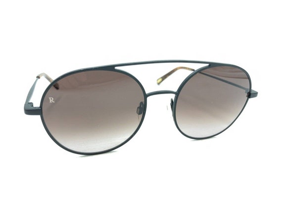 Raen Scripps Burlwood Matte Black Round Sunglasse… - image 1