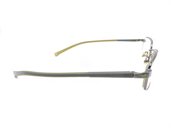 Nike Silver Gray Slim Rectangle Eyeglasses Frames… - image 4