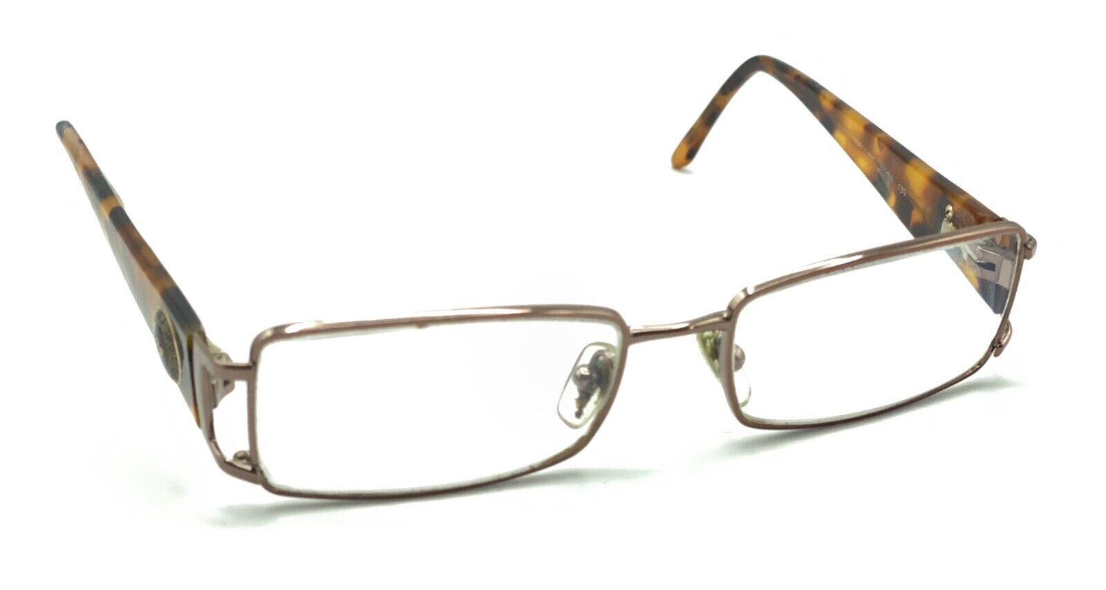 Versace Gold and Brown Designer Slim Temple Eyeglasses VERSACE VE1175B 1002 Gold/Havana Demo Lens Women main image 2
