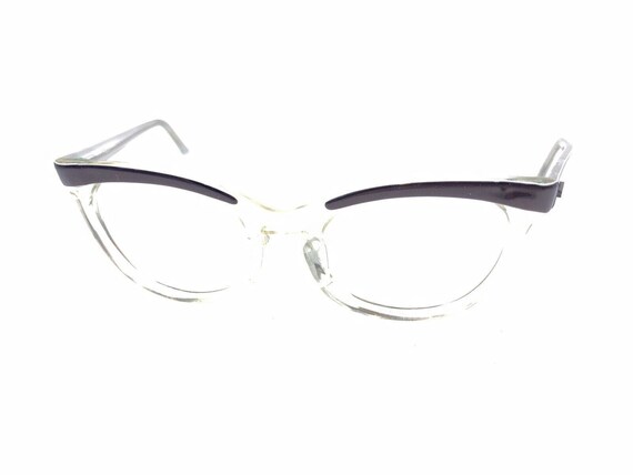 Shuron Vintage Brown Clear Cat Eye Eyeglasses Fra… - image 8
