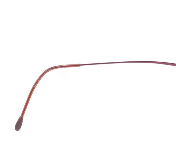 Silhouette M7395 Titanium Dark Red Rimless Eyegla… - image 10