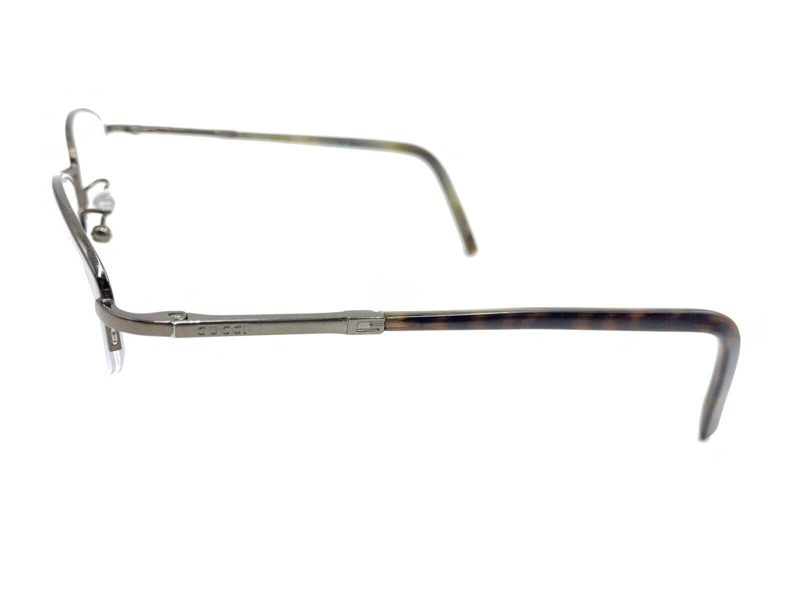 Gucci GG 2694/Y 9B9 Gunmetal Gray Half Rim Eyeglasses Frames 51-19