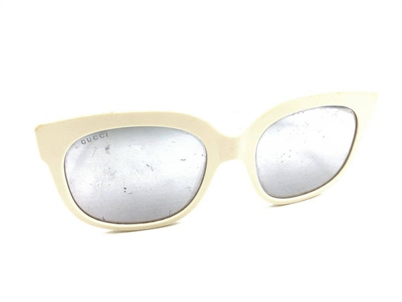 Gucci GG 0361S 008 Gafas de sol cuadradas extragrandes blancas Lente gris 56 20 140 Italia Etsy Mexico