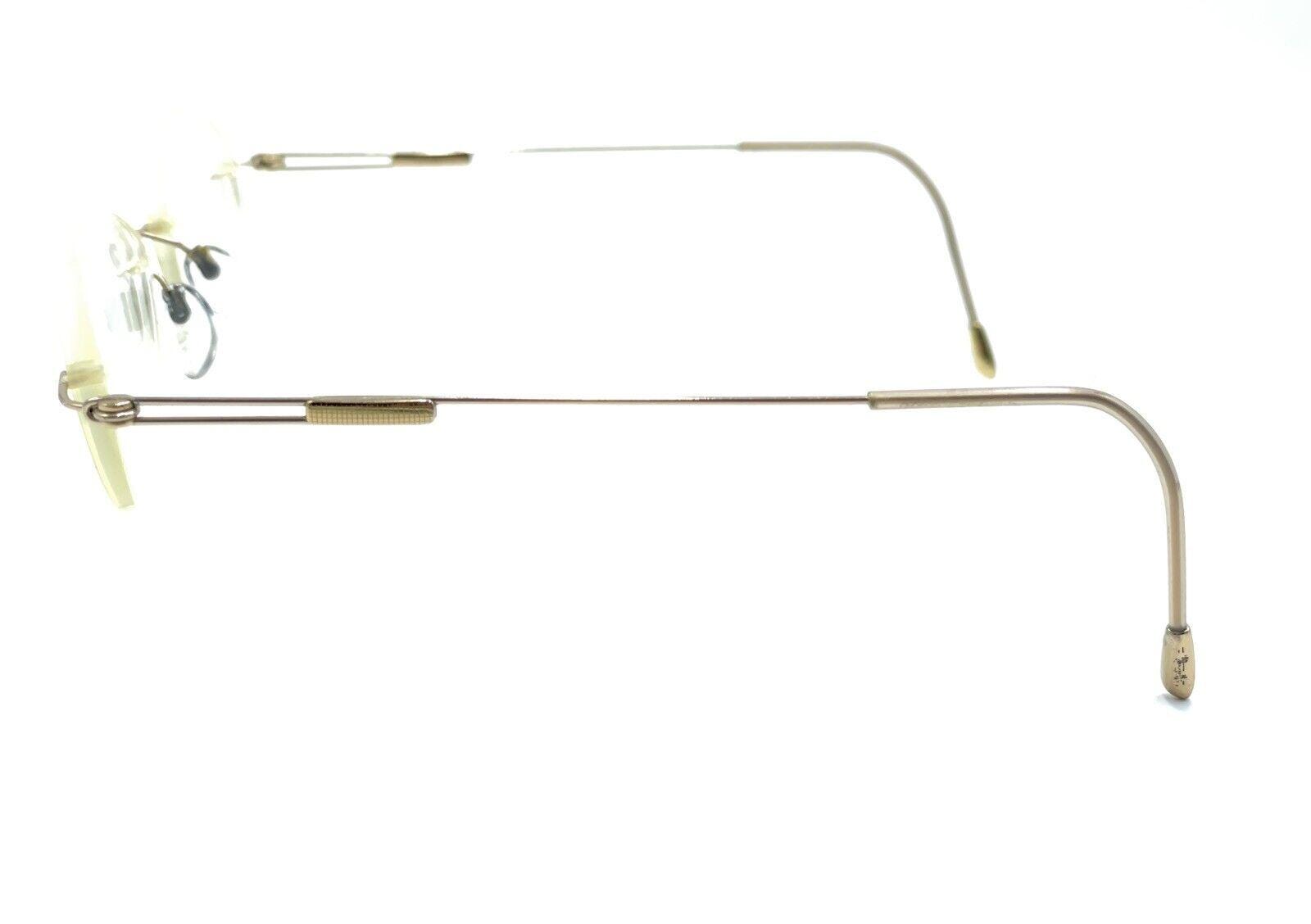 Silhouette 7534 20 6076 Gold Titanium Eyeglasses Austria 17-140 w/Furla Case 4pc Silhouette 7534 20 6076 Gold Titanium Rimless Eyeglasses  main image 3