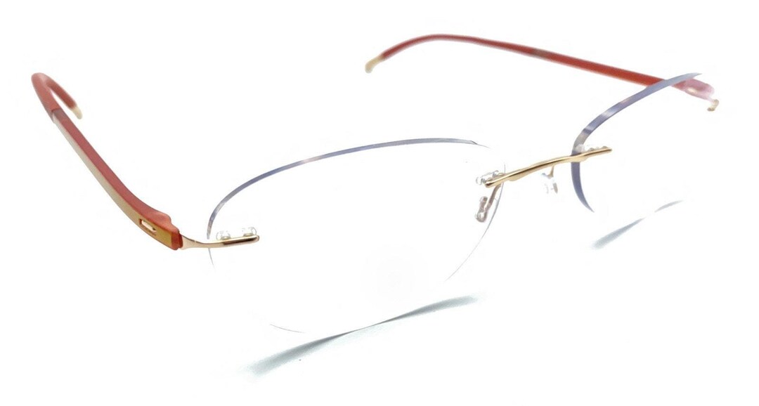 Silhouette 5479 20 6055 Titanium Red Rimless Eyeglasses  display picture 1