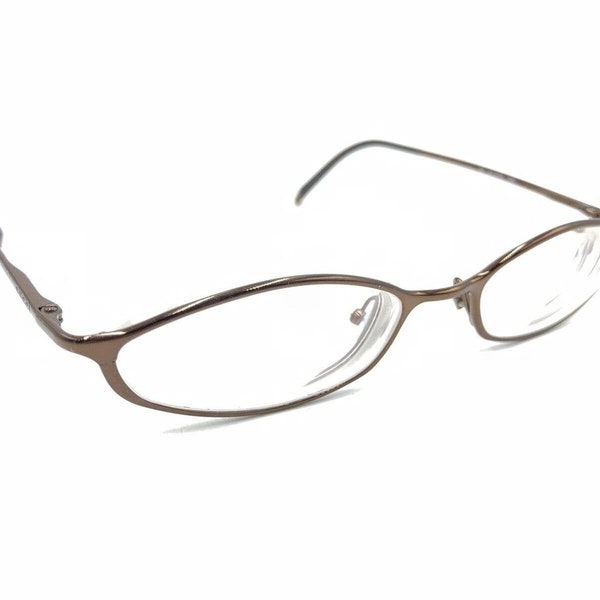 Gucci GG 2706 ZM2 Brown Metal Slim Oval Eyeglasses Frames 47-17 130 Italy Women