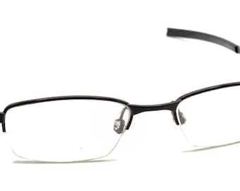 Oakley Half Track OX3137 Matte Black Metal Half Rim Eyeglasses Frames 140 Men